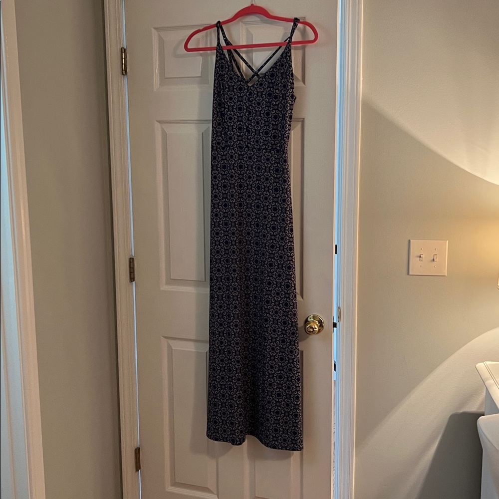 Market & Spruce Navy and White Patterned Dress
